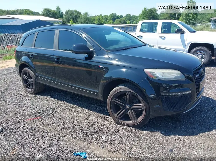 2015 Audi Q7 3.0T S Line Prestige VIN: WA1DGAFE4FD001489 Lot: 45579360