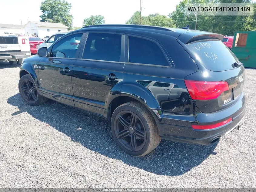 2015 Audi Q7 3.0T S Line Prestige VIN: WA1DGAFE4FD001489 Lot: 45579360