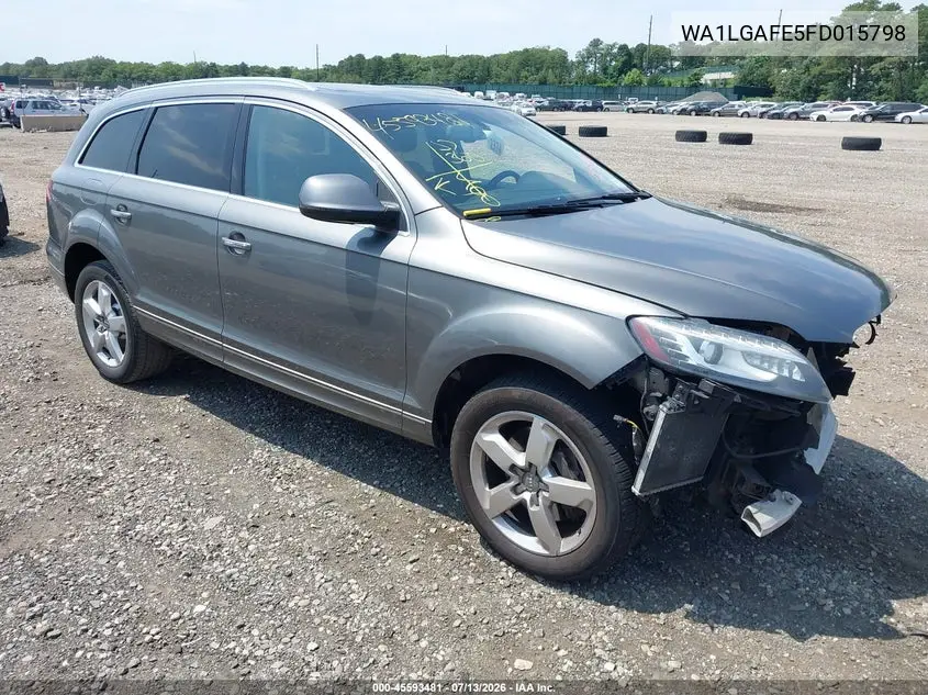 2015 Audi Q7 3.0T Premium VIN: WA1LGAFE5FD015798 Lot: 45593481