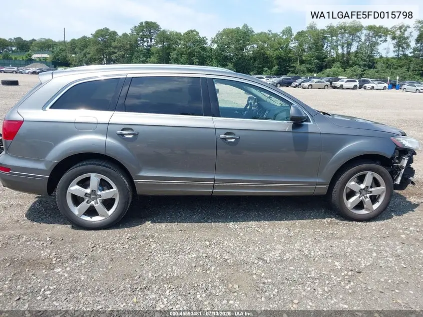 2015 Audi Q7 3.0T Premium VIN: WA1LGAFE5FD015798 Lot: 45593481