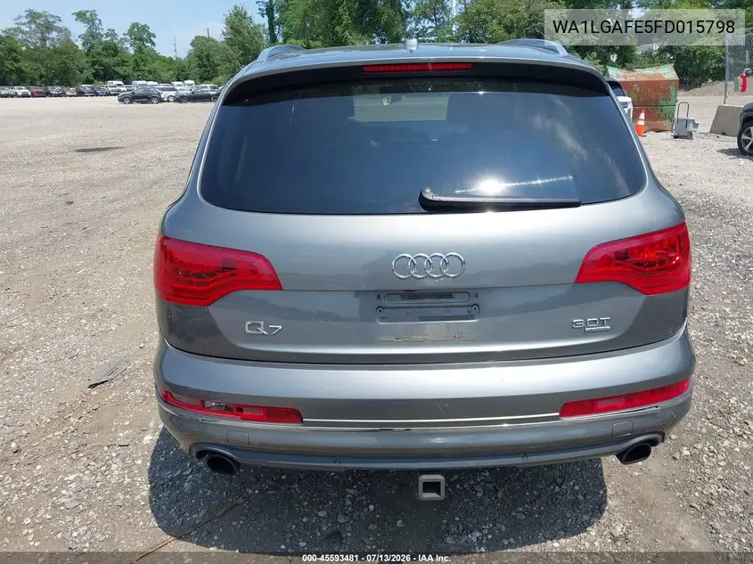 2015 Audi Q7 3.0T Premium VIN: WA1LGAFE5FD015798 Lot: 45593481