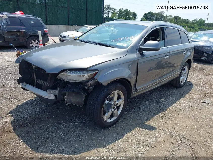 2015 Audi Q7 3.0T Premium VIN: WA1LGAFE5FD015798 Lot: 45593481