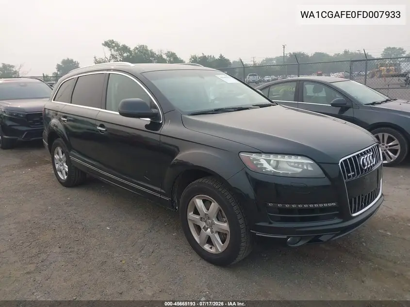 2015 Audi Q7 3.0T Premium VIN: WA1CGAFE0FD007933 Lot: 45665193