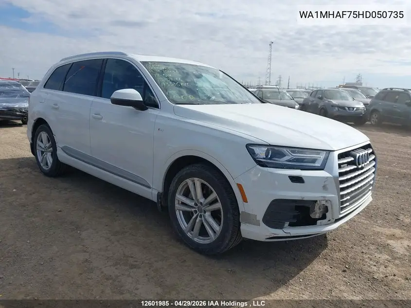 2017 Audi Q7 Progressiv S-Line VIN: WA1MHAF75HD050735 Lot: 12601985