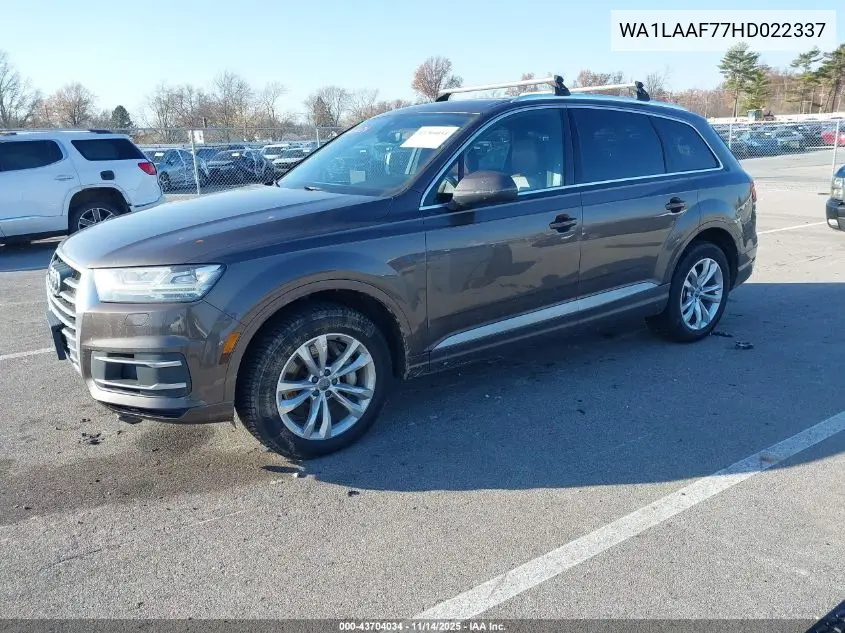 WA1LAAF77HD022337 2017 Audi Q7 3.0T Premium