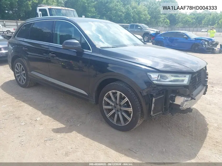 2017 Audi Q7 3.0T Premium VIN: WA1LAAF78HD004333 Lot: 45368825
