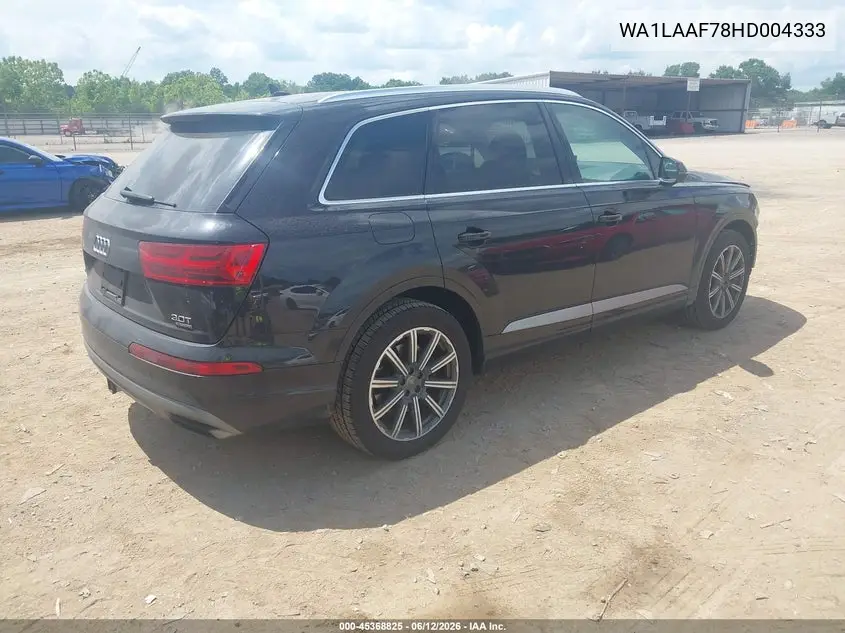 2017 Audi Q7 3.0T Premium VIN: WA1LAAF78HD004333 Lot: 45368825