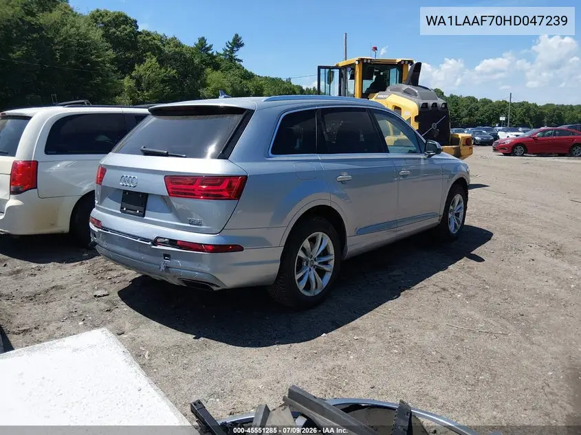 2017 Audi Q7 3.0T Premium VIN: WA1LAAF70HD047239 Lot: 45551285
