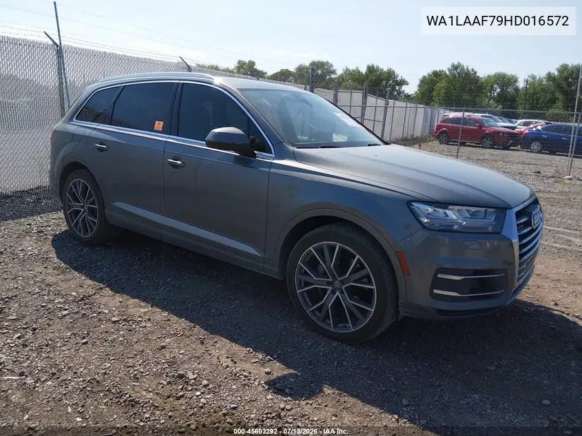 2017 Audi Q7 3.0T Premium VIN: WA1LAAF79HD016572 Lot: 45603292