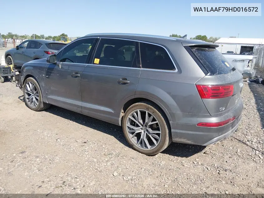 2017 Audi Q7 3.0T Premium VIN: WA1LAAF79HD016572 Lot: 45603292