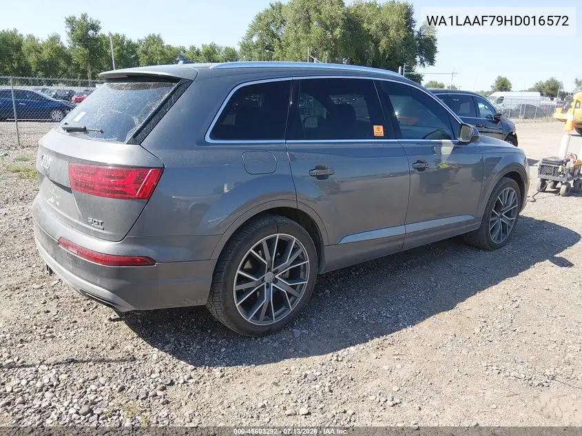 2017 Audi Q7 3.0T Premium VIN: WA1LAAF79HD016572 Lot: 45603292