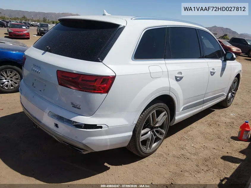 2017 Audi Q7 3.0T Premium VIN: WA1VAAF72HD027812 Lot: 45604247