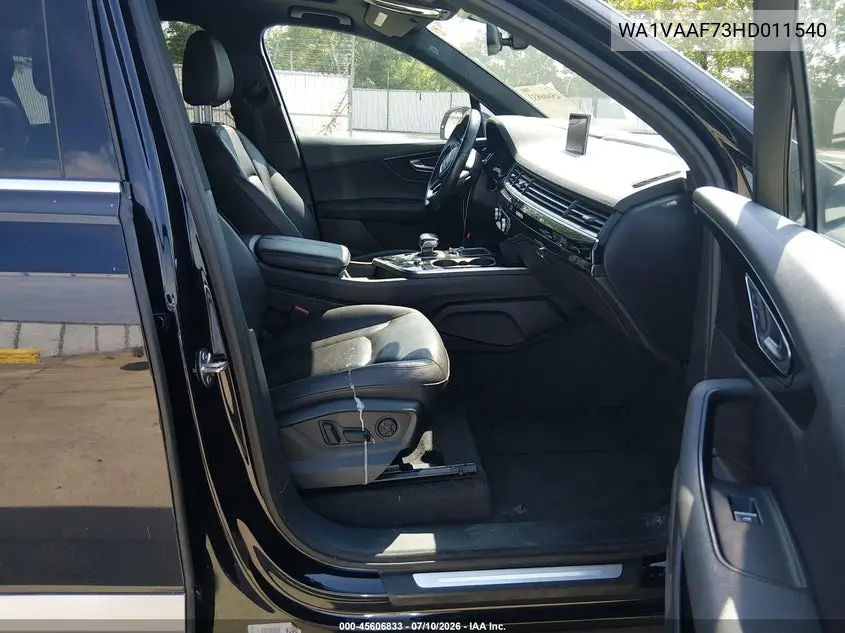 2017 Audi Q7 3.0T Premium VIN: WA1VAAF73HD011540 Lot: 45606833