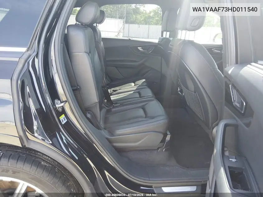 2017 Audi Q7 3.0T Premium VIN: WA1VAAF73HD011540 Lot: 45606833