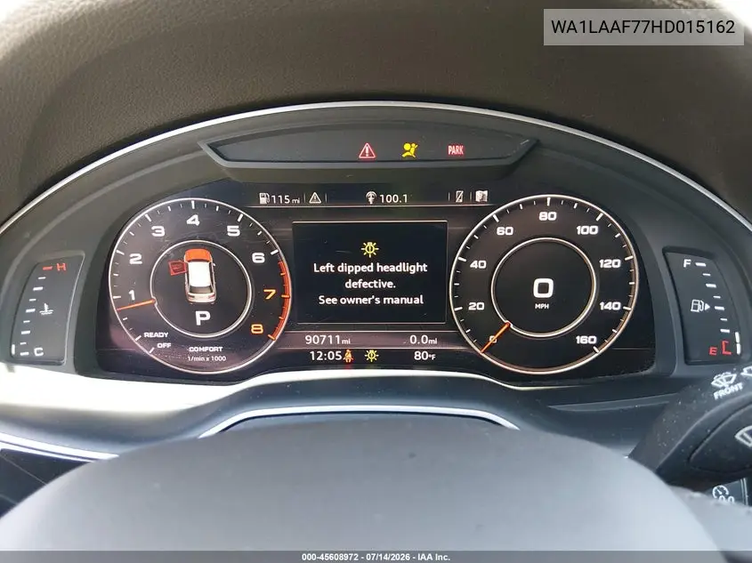 WA1LAAF77HD015162 2017 Audi Q7 3.0T Premium