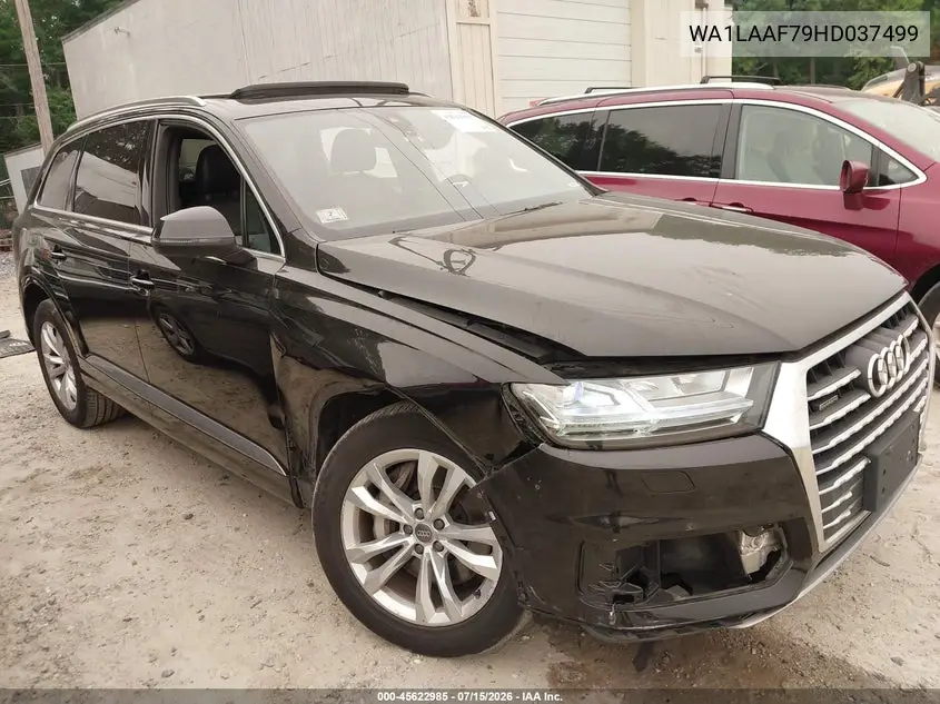 2017 Audi Q7 3.0T Premium VIN: WA1LAAF79HD037499 Lot: 45622985