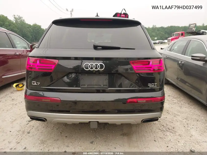2017 Audi Q7 3.0T Premium VIN: WA1LAAF79HD037499 Lot: 45622985