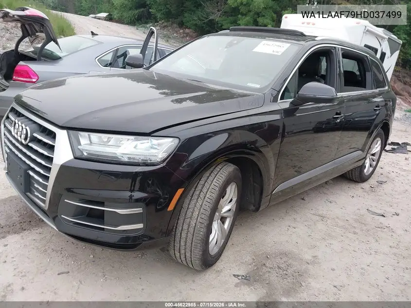 2017 Audi Q7 3.0T Premium VIN: WA1LAAF79HD037499 Lot: 45622985