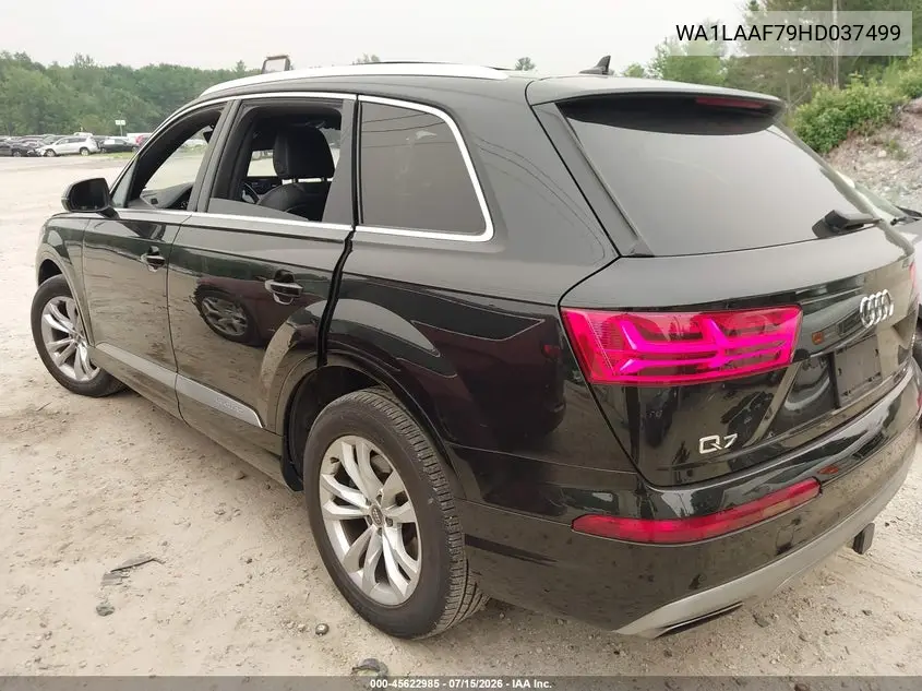 2017 Audi Q7 3.0T Premium VIN: WA1LAAF79HD037499 Lot: 45622985