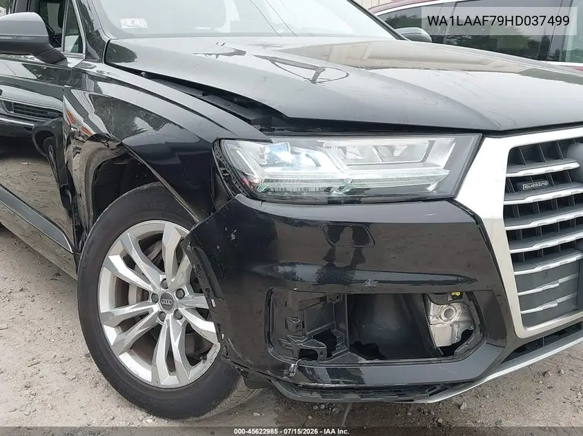 2017 Audi Q7 3.0T Premium VIN: WA1LAAF79HD037499 Lot: 45622985