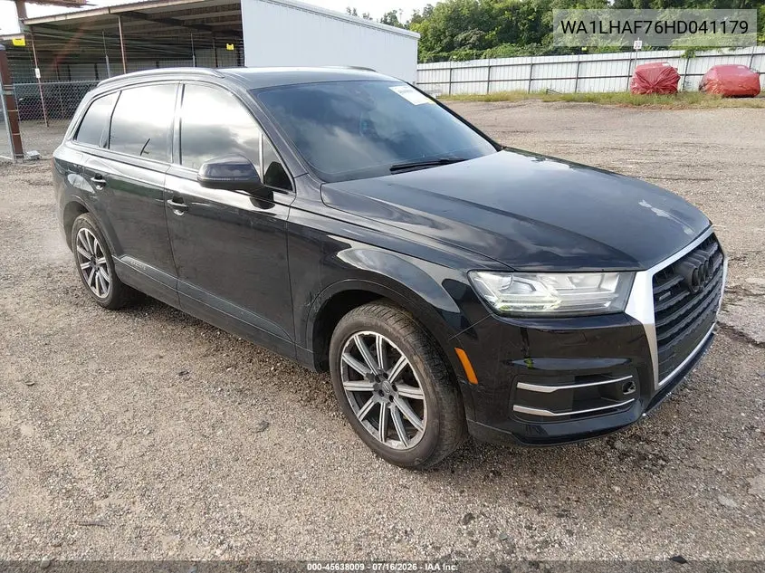 2017 Audi Q7 2.0T Premium VIN: WA1LHAF76HD041179 Lot: 45638009