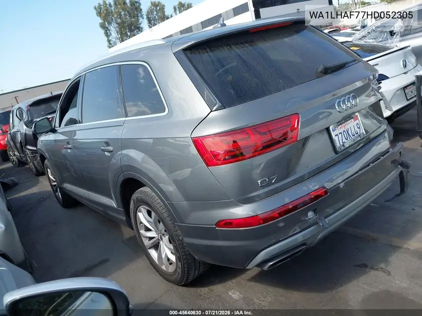 2017 Audi Q7 2.0T Premium VIN: WA1LHAF77HD052305 Lot: 45640630