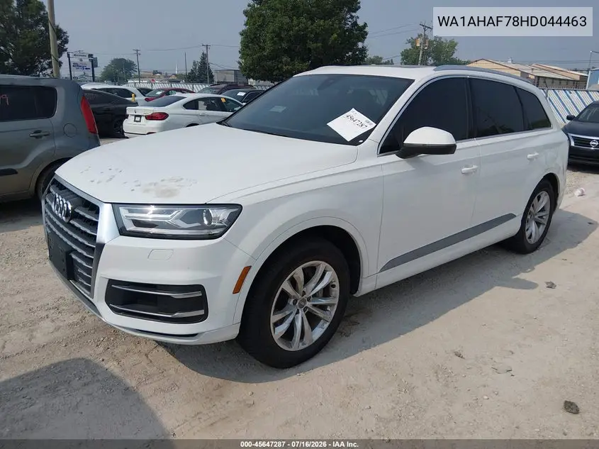2017 Audi Q7 2.0T Premium VIN: WA1AHAF78HD044463 Lot: 45647287