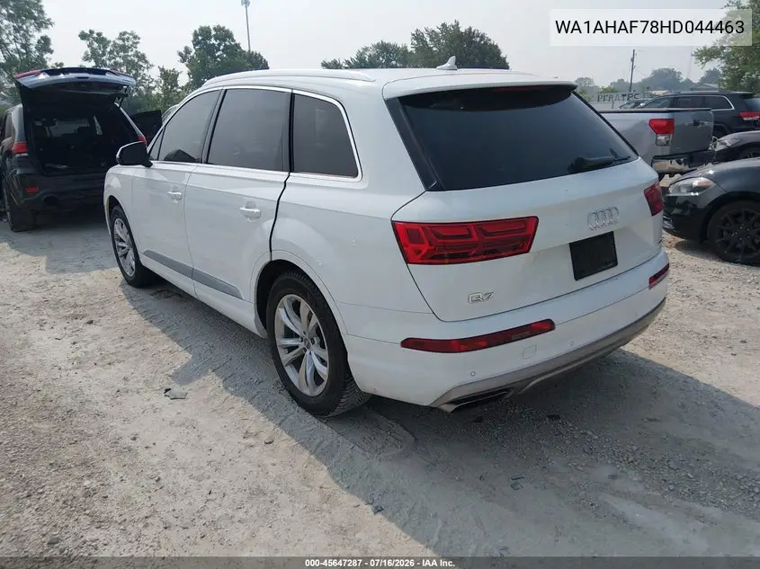 2017 Audi Q7 2.0T Premium VIN: WA1AHAF78HD044463 Lot: 45647287
