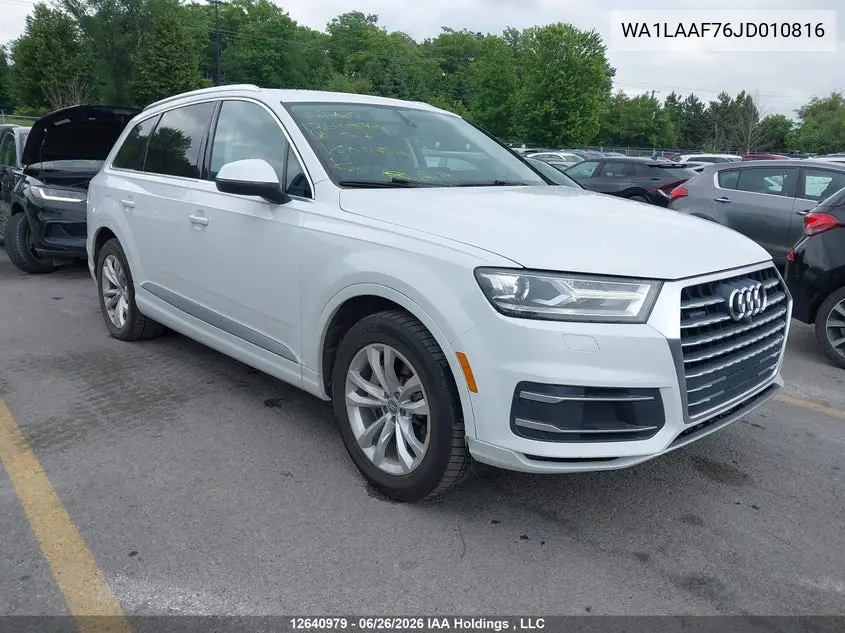2018 Audi Q7 VIN: WA1LAAF76JD010816 Lot: 12640979