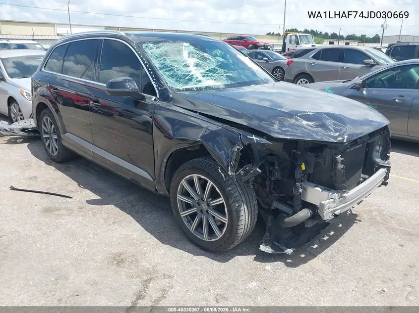 2018 Audi Q7 2.0T Premium VIN: WA1LHAF74JD030669 Lot: 45330367