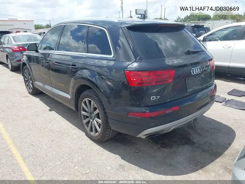 2018 Audi Q7 2.0T Premium VIN: WA1LHAF74JD030669 Lot: 45330367