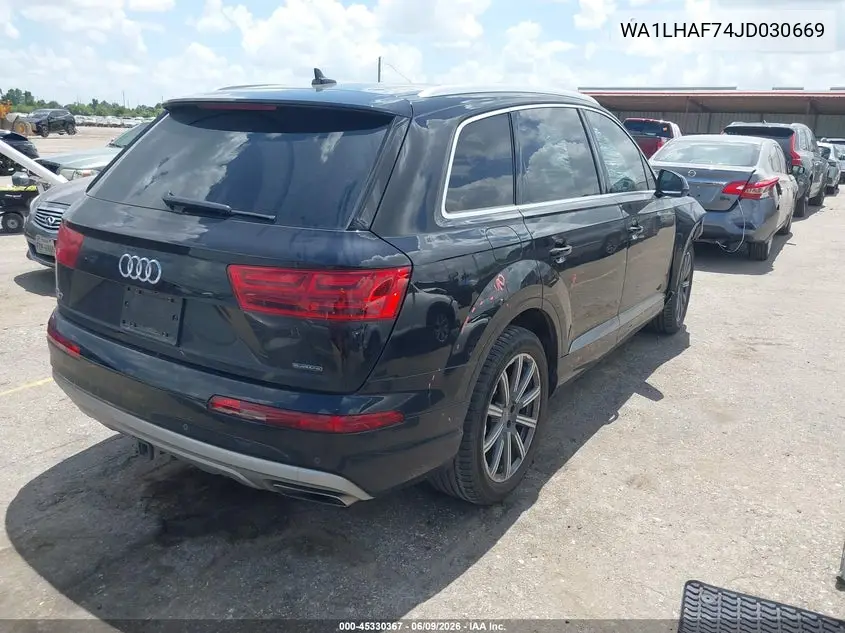 2018 Audi Q7 2.0T Premium VIN: WA1LHAF74JD030669 Lot: 45330367