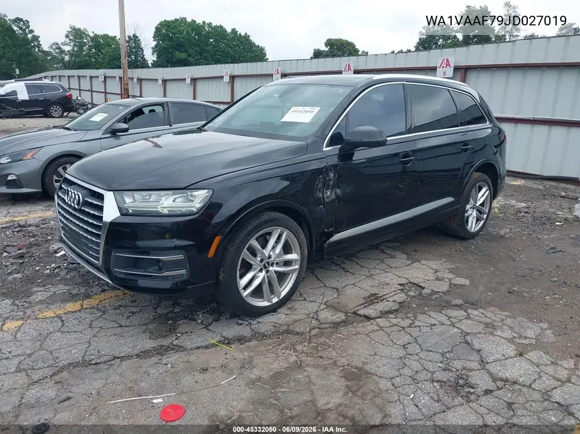 2018 Audi Q7 3.0T Premium VIN: WA1VAAF79JD027019 Lot: 45332050