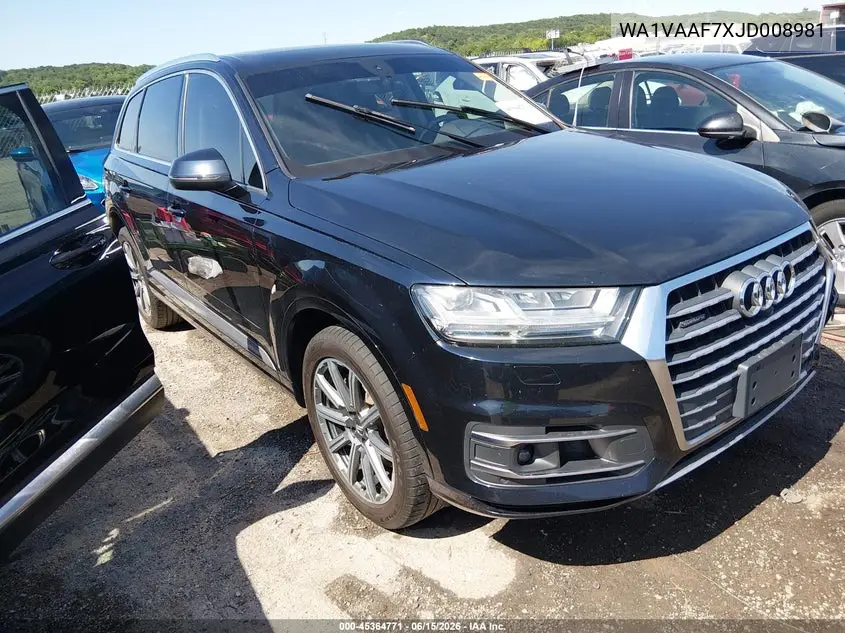 2018 Audi Q7 3.0T Premium VIN: WA1VAAF7XJD008981 Lot: 45364771
