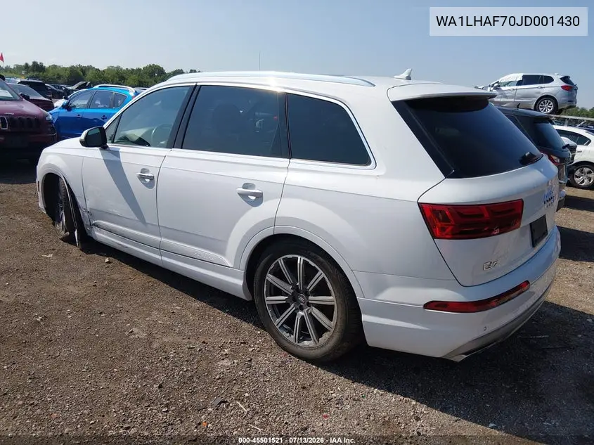 2018 Audi Q7 2.0T Premium VIN: WA1LHAF70JD001430 Lot: 45501521