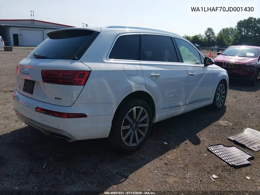 2018 Audi Q7 2.0T Premium VIN: WA1LHAF70JD001430 Lot: 45501521