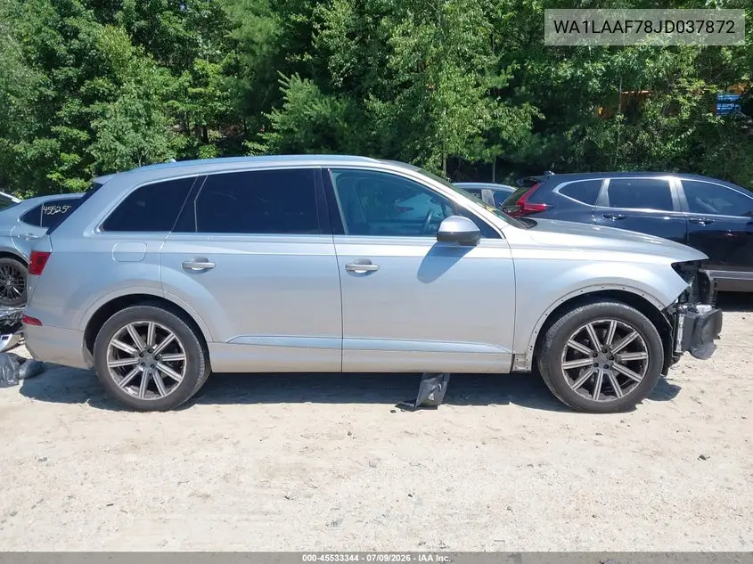 2018 Audi Q7 3.0T Premium VIN: WA1LAAF78JD037872 Lot: 45533344