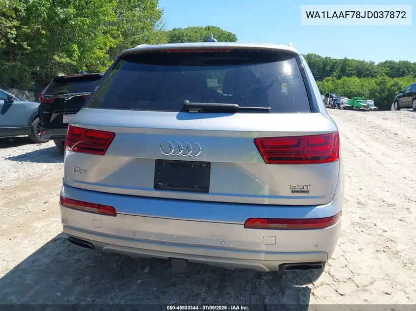 2018 Audi Q7 3.0T Premium VIN: WA1LAAF78JD037872 Lot: 45533344