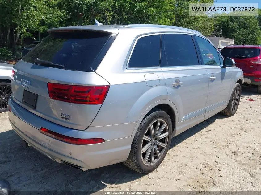 2018 Audi Q7 3.0T Premium VIN: WA1LAAF78JD037872 Lot: 45533344