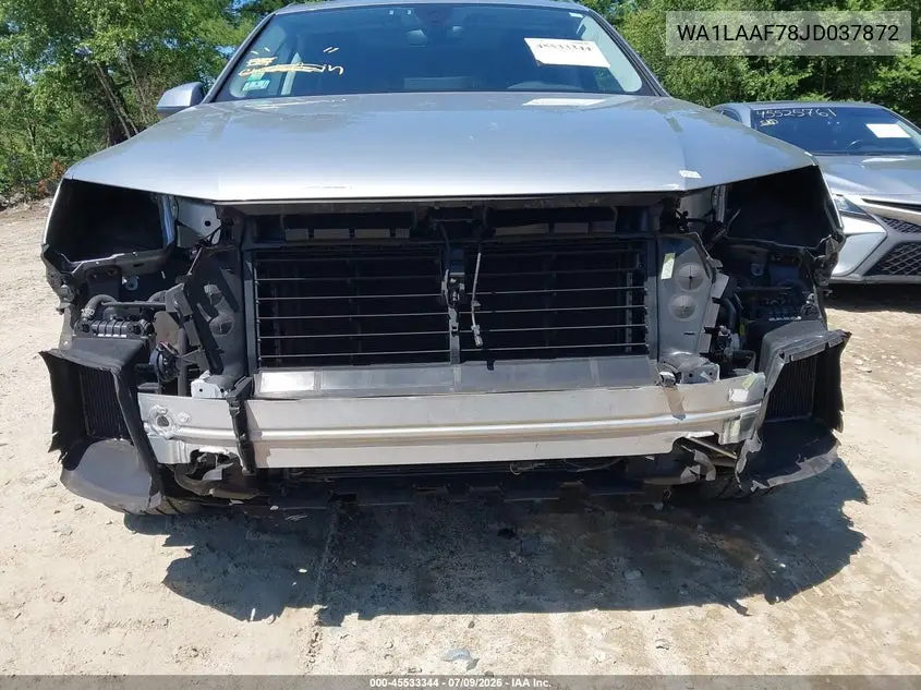 2018 Audi Q7 3.0T Premium VIN: WA1LAAF78JD037872 Lot: 45533344