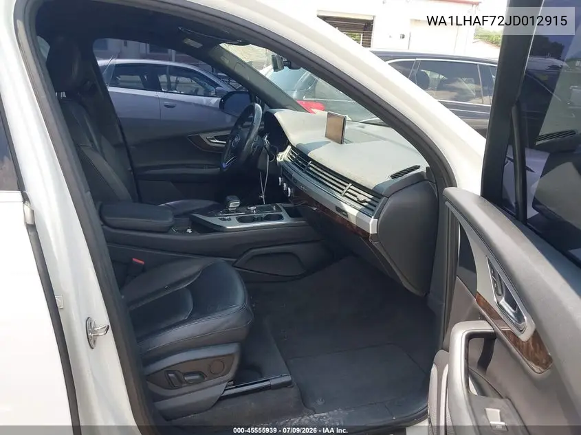 2018 Audi Q7 2.0T Premium VIN: WA1LHAF72JD012915 Lot: 45555939