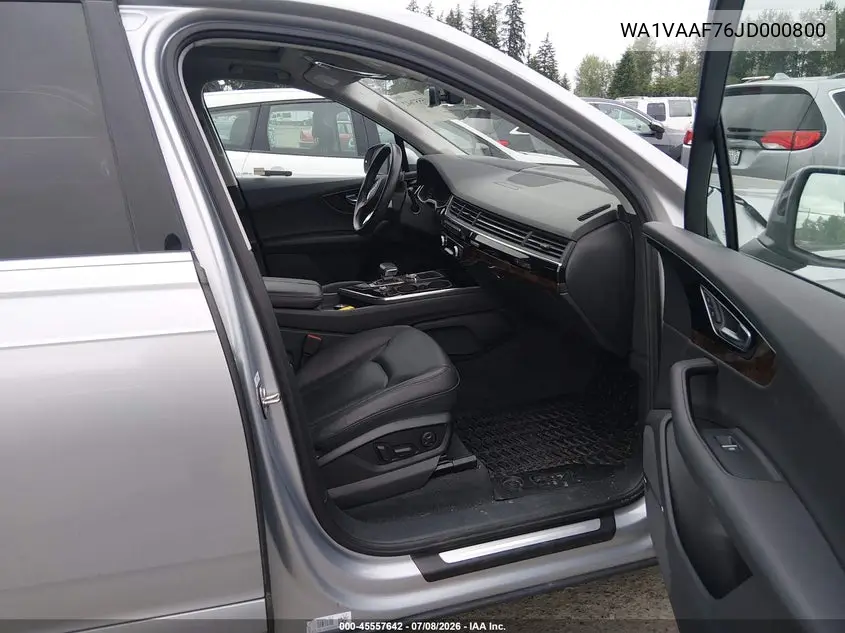 2018 Audi Q7 3.0T Premium VIN: WA1VAAF76JD000800 Lot: 45557642