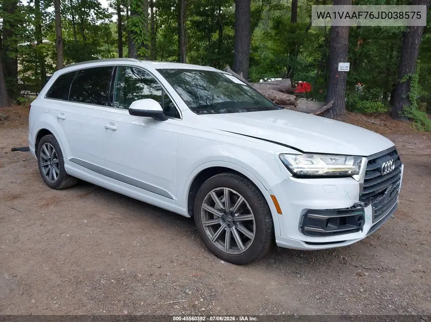 2018 Audi Q7 3.0T Premium VIN: WA1VAAF76JD038575 Lot: 45560392