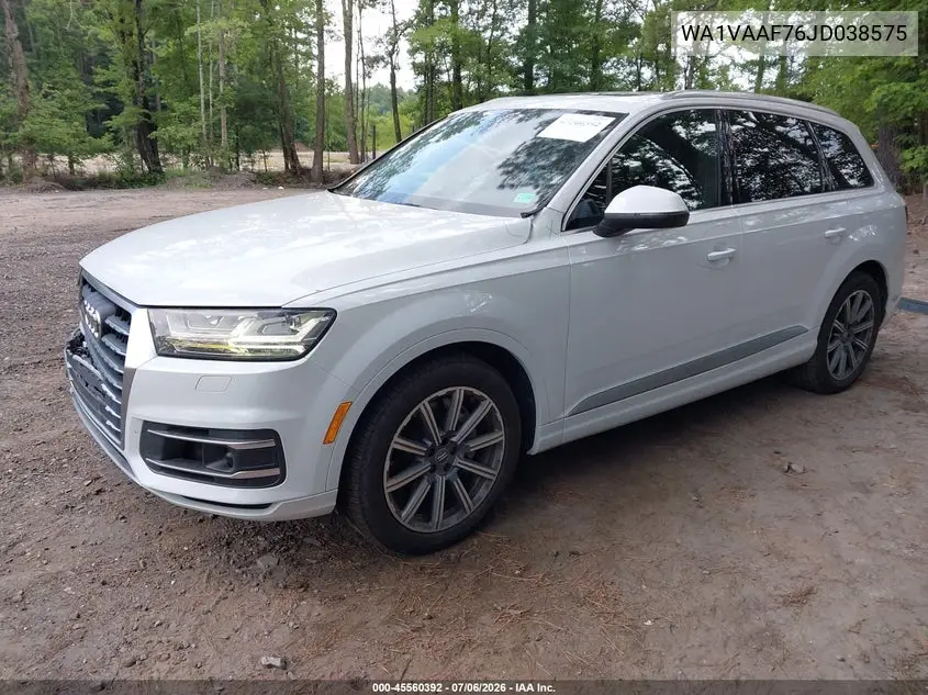 2018 Audi Q7 3.0T Premium VIN: WA1VAAF76JD038575 Lot: 45560392