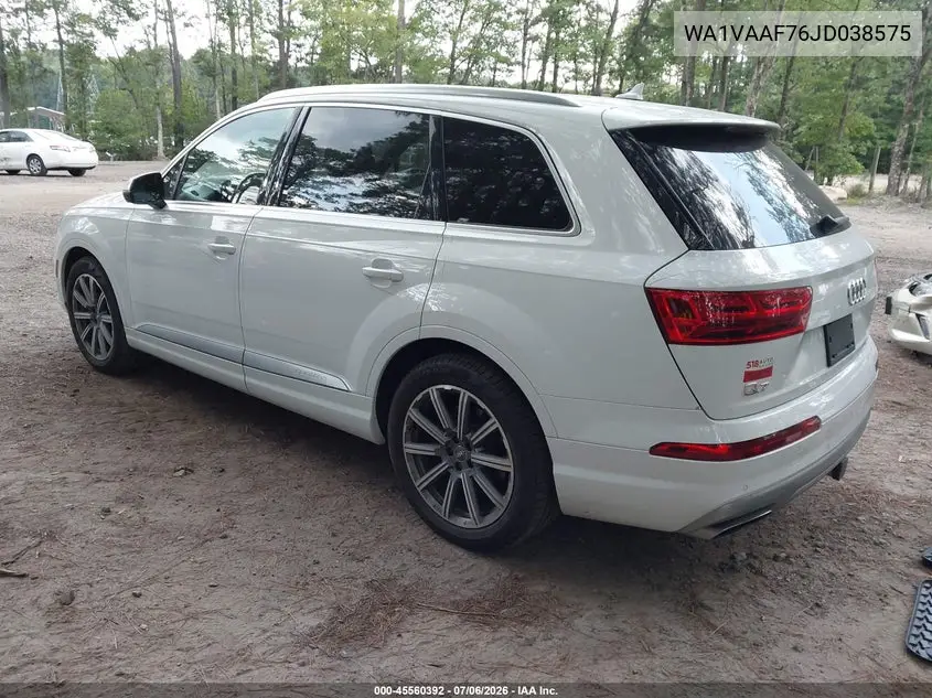 2018 Audi Q7 3.0T Premium VIN: WA1VAAF76JD038575 Lot: 45560392