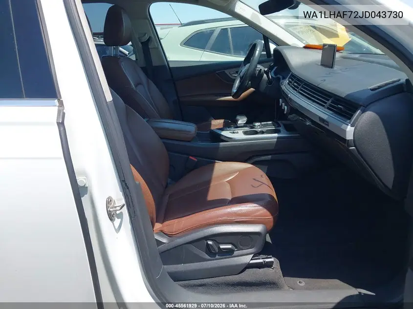 2018 Audi Q7 2.0T Premium VIN: WA1LHAF72JD043730 Lot: 45561929
