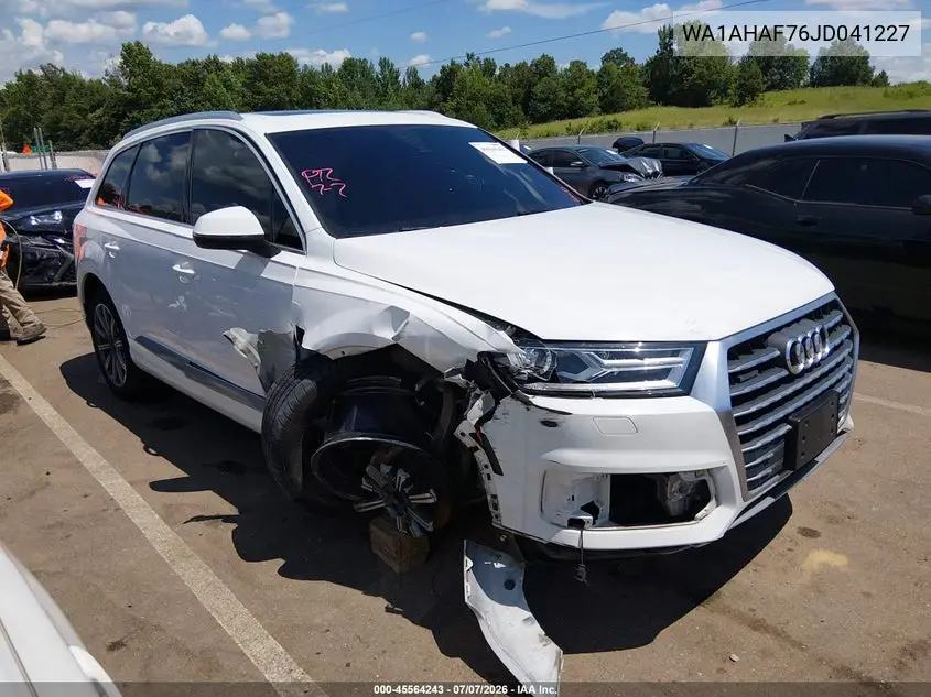 2018 Audi Q7 2.0T Premium VIN: WA1AHAF76JD041227 Lot: 45564243