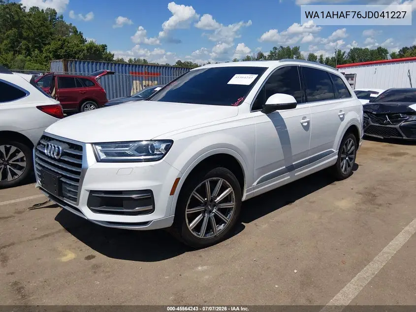 2018 Audi Q7 2.0T Premium VIN: WA1AHAF76JD041227 Lot: 45564243