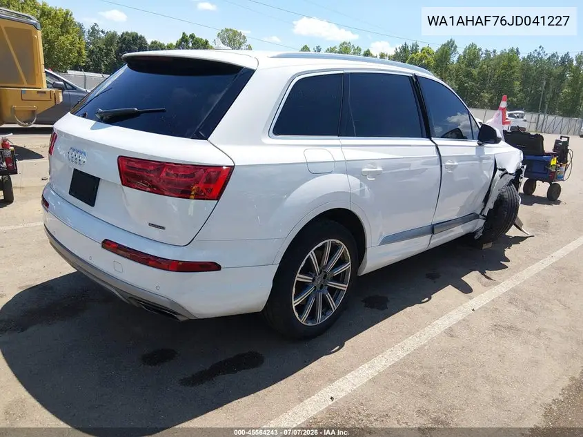 2018 Audi Q7 2.0T Premium VIN: WA1AHAF76JD041227 Lot: 45564243