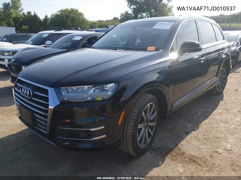 2018 Audi Q7 3.0T Premium VIN: WA1VAAF71JD010537 Lot: 45565632